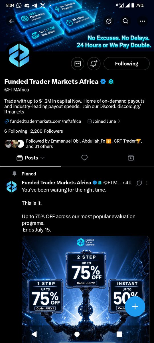 Dj_Larry_01's tweet photo. @CableAnalyst @Ye_FTM @FTMAfrica @FTMarketslive All task completed ✅ with media evidence shown below 👇👇 

Done
@Success_Fx7 
@indices52662 https://t.co/HmELlIFxbi