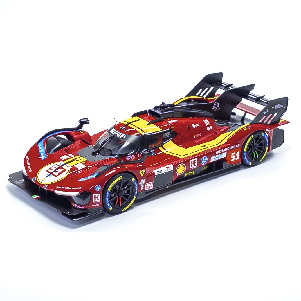 aircondition112's tweet photo. MFH×DTM フェラーリ499P
完成しました〜♪
初めてのレジン&amp;メタルキット。勝手が分からず時間はかかりましたが完成まで漕ぎ着けました🫠
25年の濃い赤のカラーが好きで、勇気出してチャレンジしました。調色も上手くいったと思います。

#Cカーandルマンカーコンペ2026 https://t.co/zTeHAwkeDW
