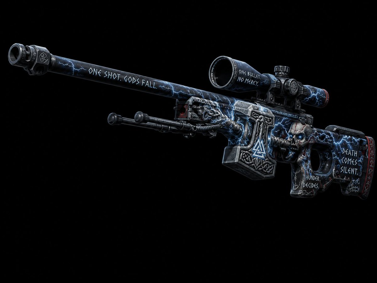 ZeakorDesigns's tweet photo. Some cool weapon skin designs I made with Ai, just some cool ideas!
Meet my "No Mercy" skin, based off of one shot kills all type of vibe
#gaming #cs2 #counterstrike #csgo #games #ohnepixel #sparkles #anomaly #videogames #steam https://t.co/W9hPsFKIVC