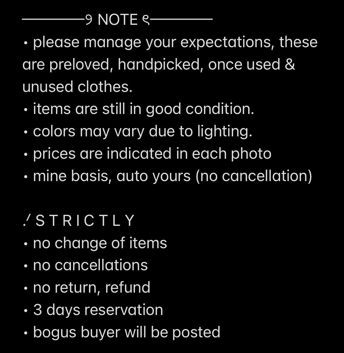 _fleurelise's tweet photo. 🛒 — wts lfb ph preloved clothes thread pt. 4 ꒰ #elysells ꒱

selling my preloved clothes ⋆˚𐙚🧸ྀི

`· . 𐙚.  price starts at 35! check thread

⤷ ₱ on pic 

— DM for ww pics
— rfs: declutterring 
🖇 dop : payo/ 3 days ; gcash
🖇 loc : metro manila
🛒 mod : jnt, ggx https://t.co/DrQqMnWAVT