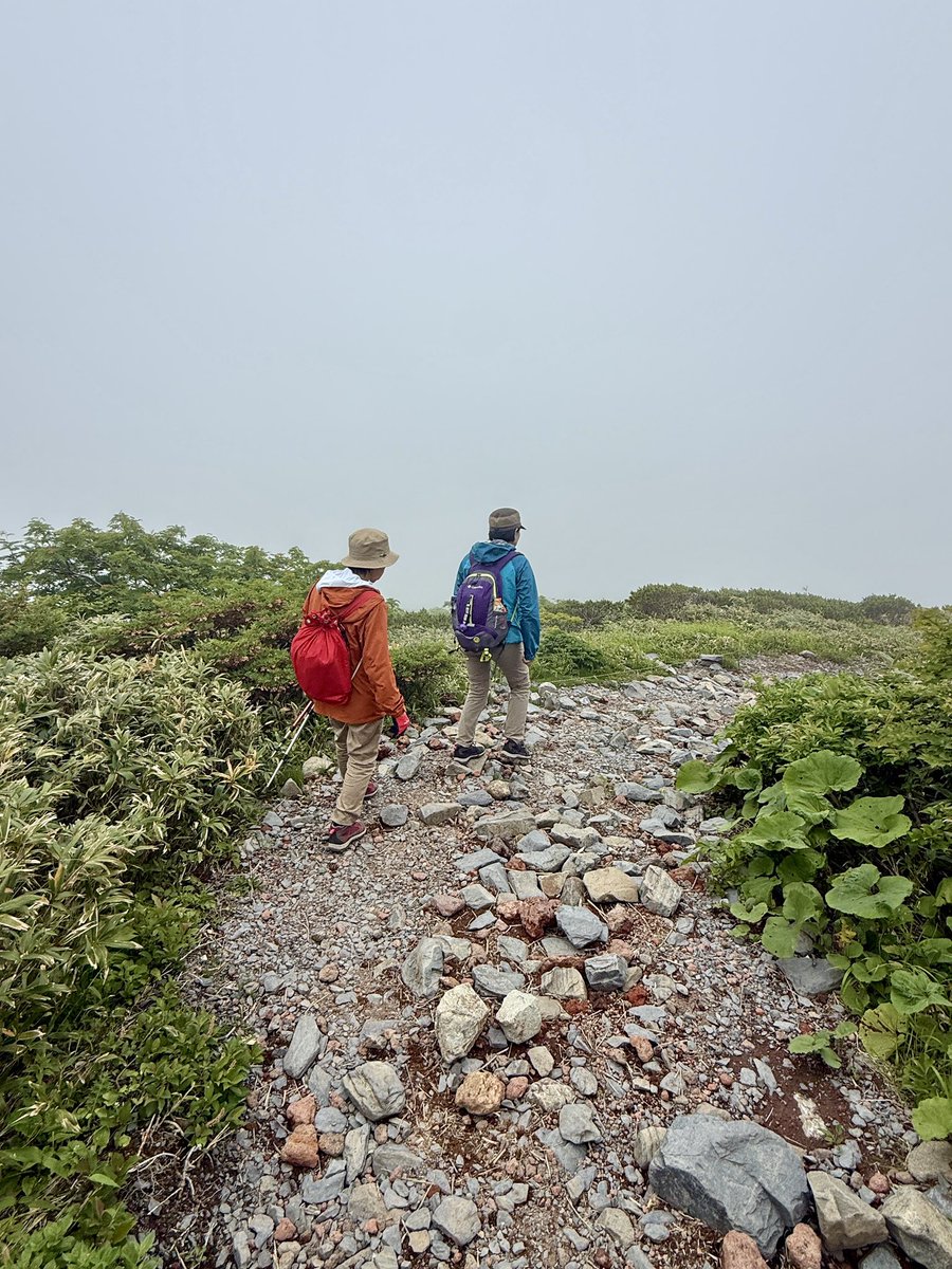 jun1sgw's tweet photo. 菅原工務店登山部⛰️
今年は曇り空の中、無事登頂。
これから鍵屋さんのおはぎを目指してみんなで下山開始。

＃鍵屋
#kagiya
#栗駒山 https://t.co/10QWrmQsVP