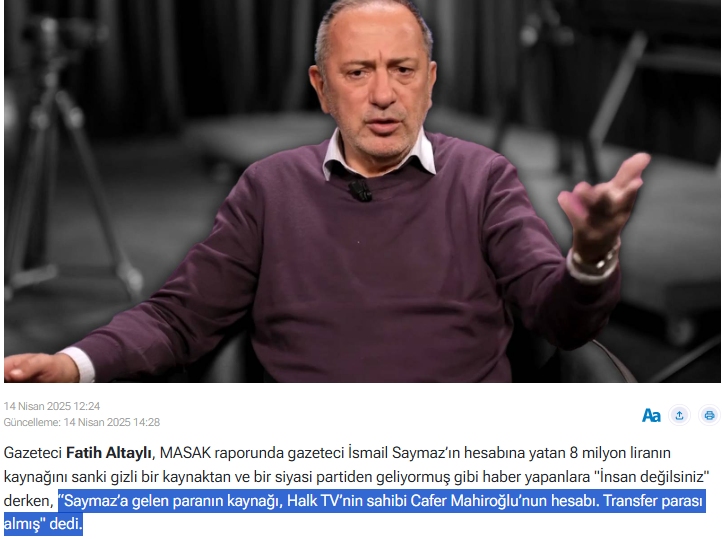 Zekeriya_Say's tweet photo. 💥İsmail Saymaz'a yıllar önce 8 milyon 213 bin lira "transfer" ücreti ödeyen Halk TV...
*
İşe aldığı emekçilere sadece 37 bin lira maaşı layık görüyor.
*
Sonra bu kanalın adına "HALK TV" diyorlar...
*
Bence HALT ediyorlar!.. https://t.co/QmvuARv78V