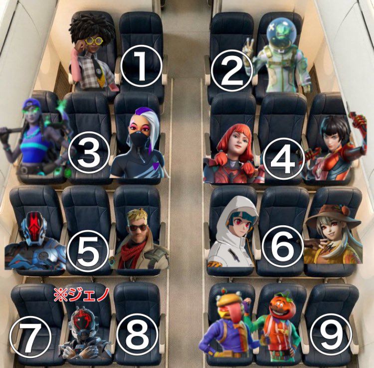 type_lexy's tweet photo. #フォートナイト 

これから待機島に向けて８時間のフライト✈️
あなたはどの席に座る？ https://t.co/WJCG1o0bXH