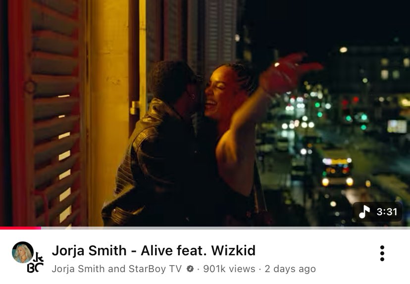 wizkidgirlie's tweet photo. Jorja smith ft Wizkid “Alive” now surpassed 900k views on YouTube.

1m 🔜 🔥🔥 https://t.co/48PzUB8nKT