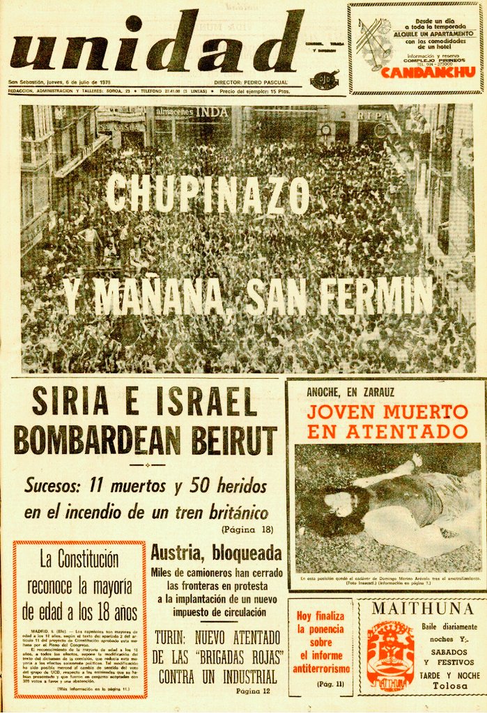 CarlosDeUrrecha's tweet photo. In Memoriam
D. Domingo Merino Arévalo,
D.E.P
La Muerte no es el Final
Siempre en Nuestra Memoria
¡¡Viva España!!
¡¡Arriba España!!

5/07/1978 ETA asesinaba con 6 balazos a bocajarro en Zarauz
https://t.co/O98HQUs5Ac https://t.co/vnXiy1Si7g