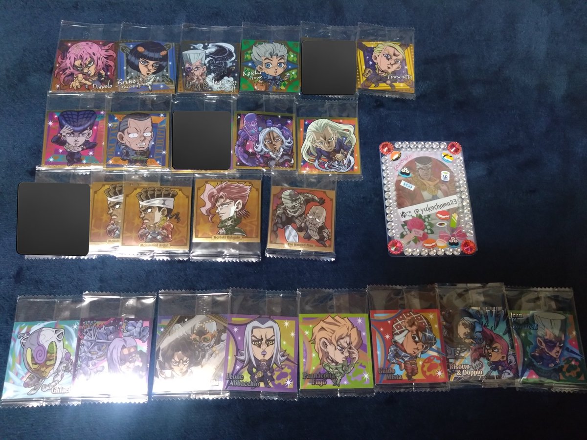 yukochama23's tweet photo. 【交換】にふぉるめーしょん ジョジョの奇妙な冒険 ストーンオーシャン ジョジョ ウエハース

譲)今弾〜過去弾
JJR:ディアボロ2種､康一
SR:ナランチャ､アバッキオ､トリッシュ
他:R〜N(画像2､3)

求)今弾:シクレ(No.31)､JJR承太郎(No.29)
4部ACT2 DR:露伴
各1求めてます

詳細はツリーへ https://t.co/6D9z4Ntzbq