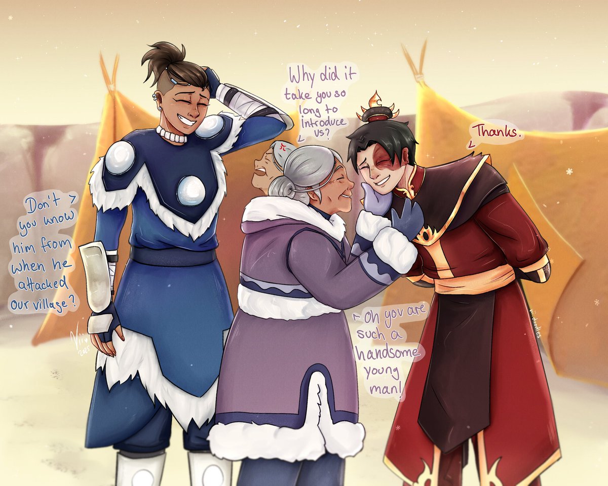Vii_Doodles's tweet photo. Just realised I never shared my #zukka artworks here from last week (bc I just saw the prompt list for this year hehe) #atla https://t.co/5RrRZSXpSr