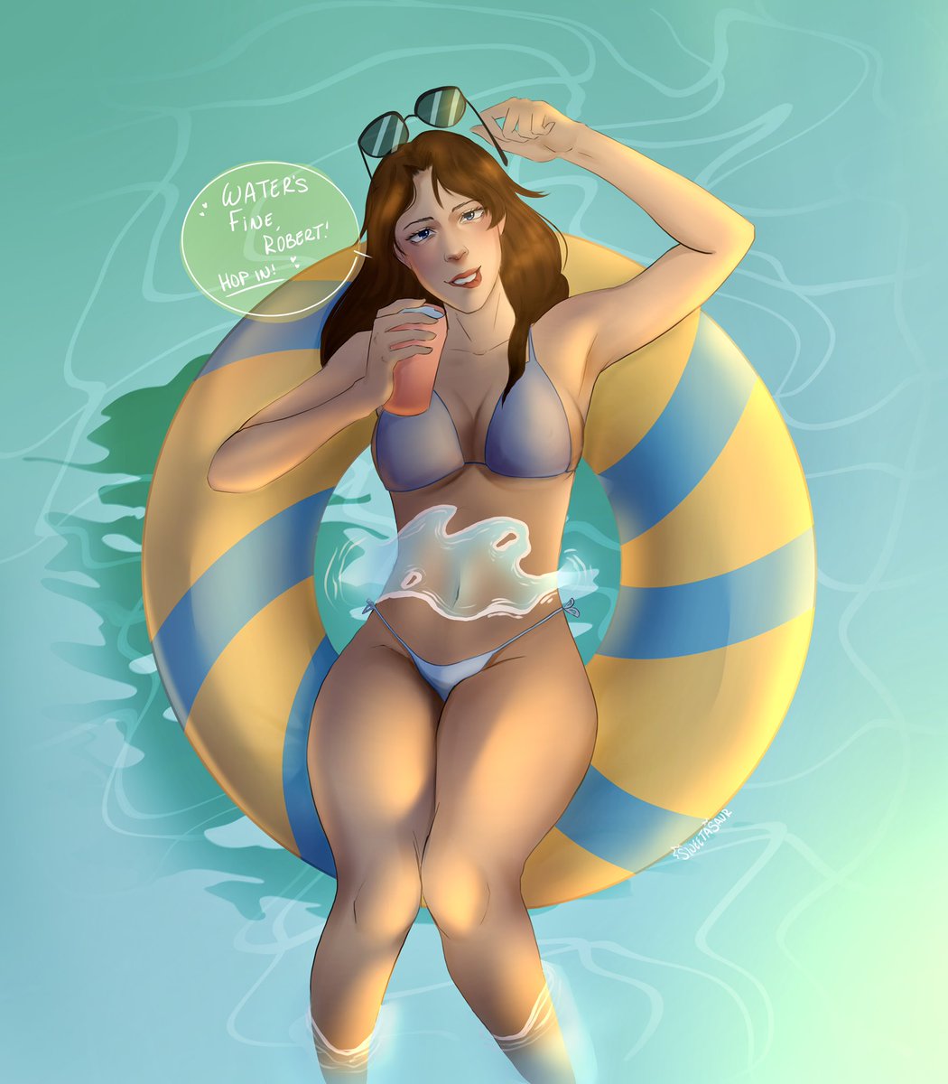 sweetasaur's tweet photo. Water’s fine!!!! 👙🕶️💋
#mandydispatch #dispatchfanart #adhoc #mechablazer #blondeblazer https://t.co/hXHIWNH184