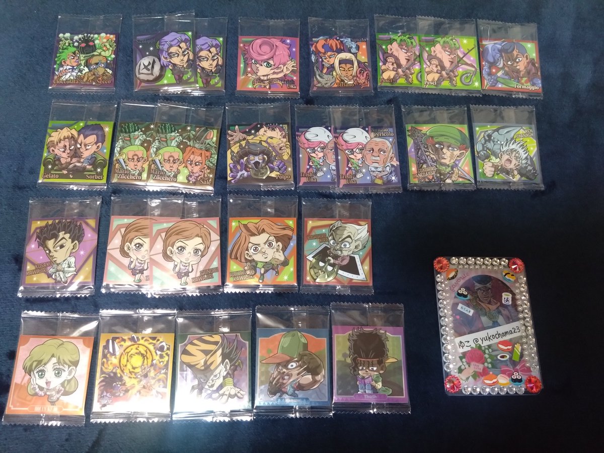 yukochama23's tweet photo. 【交換】にふぉるめーしょん ジョジョの奇妙な冒険 ストーンオーシャン ジョジョ ウエハース

譲)今弾〜過去弾
JJR:ディアボロ2種､康一
SR:ナランチャ､アバッキオ､トリッシュ
他:R〜N(画像2､3)

求)今弾:シクレ(No.31)､JJR承太郎(No.29)
4部ACT2 DR:露伴
各1求めてます

詳細はツリーへ https://t.co/6D9z4Ntzbq