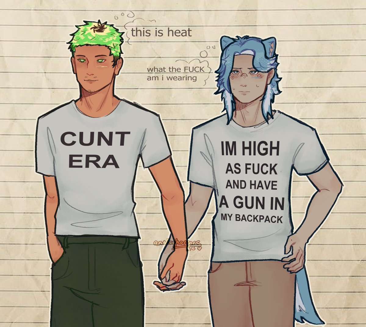 analoghorrors's tweet photo. matching #artfight https://t.co/JHan4c5cZP