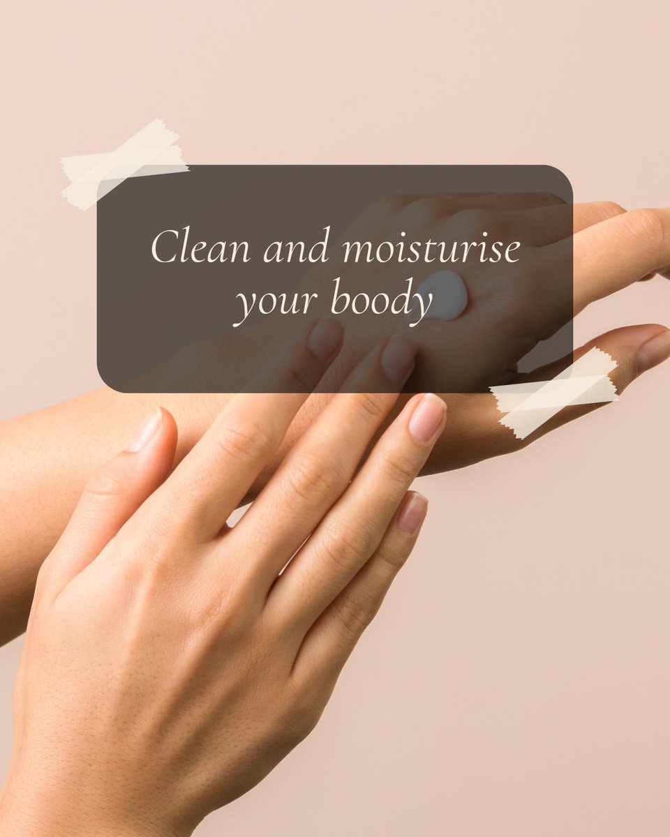 MissionFIIT's tweet photo. Self Care Sunday 🧴💕

Pause and pamper: have a shower, then take a moment to moisturise your body.
Your body works hard, give it some TLC https://t.co/DLLJXY3zP8