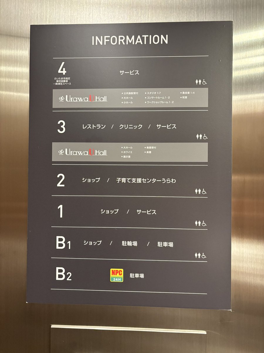 URWTTW's tweet photo. 浦和カルエ一般向け駐車場に潜入！
使えることが広まってないので空いてます！
パルコPまで広くないものの台数停められます
入り口の駐車券発券機は意外と手前にある感じ
フロアインフォメーションやエレベーターも落ち着いた感じで良き
＃浦和カルエ　＃浦和ザ・タワー　＃駐車場 https://t.co/UBwE4IyKx0