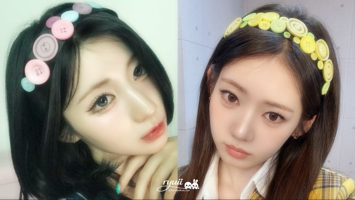 PandauRORA_Lee's tweet photo. My girlss and their matching button headbands 🤍 both made by ASA 🫶🏻
so cuuute. 

you should include this as merch asaaa! i'll buy!

#RORA #ASAP #BABYMONSTER https://t.co/7oA9Vkx8pI