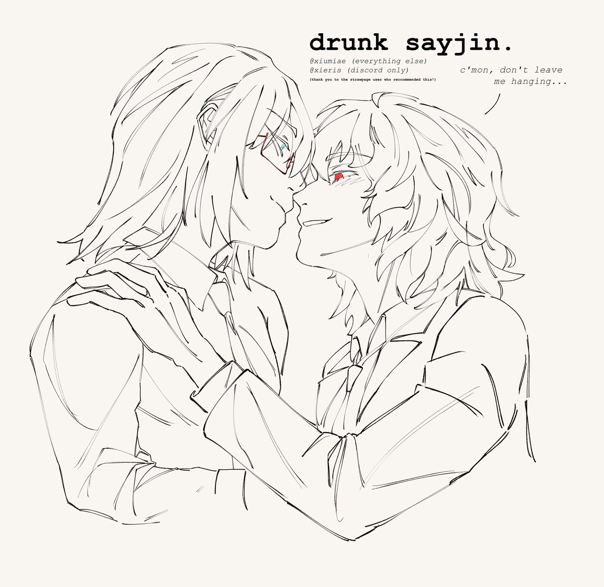 xiumiae's tweet photo. drinking together might lead to something more, don't you think? | sayjin strawpage request
#sayjin #handjumper #yuri #art #sayeonlee #ryujinkang https://t.co/LqrFGsQFDI