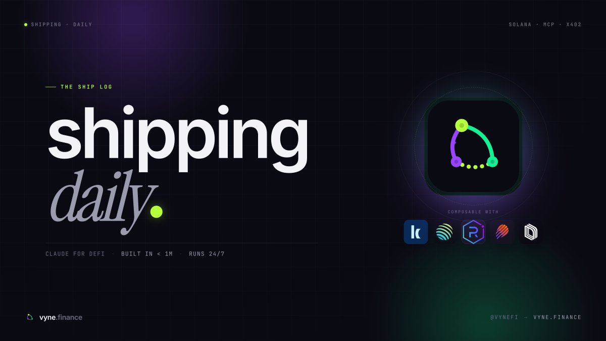 vynefi's tweet photo. Daily shipping update · Jul 5

New: you can now automate Jupiter Predict (prediction markets) — buy, sell, or claim positions, with alerts on odds moves and payouts ready to claim. Also fixed: swap-then-add-liquidity vynes (Jupiter to Meteora) now plant and run end to end. https://t.co/73Eap0sUTU