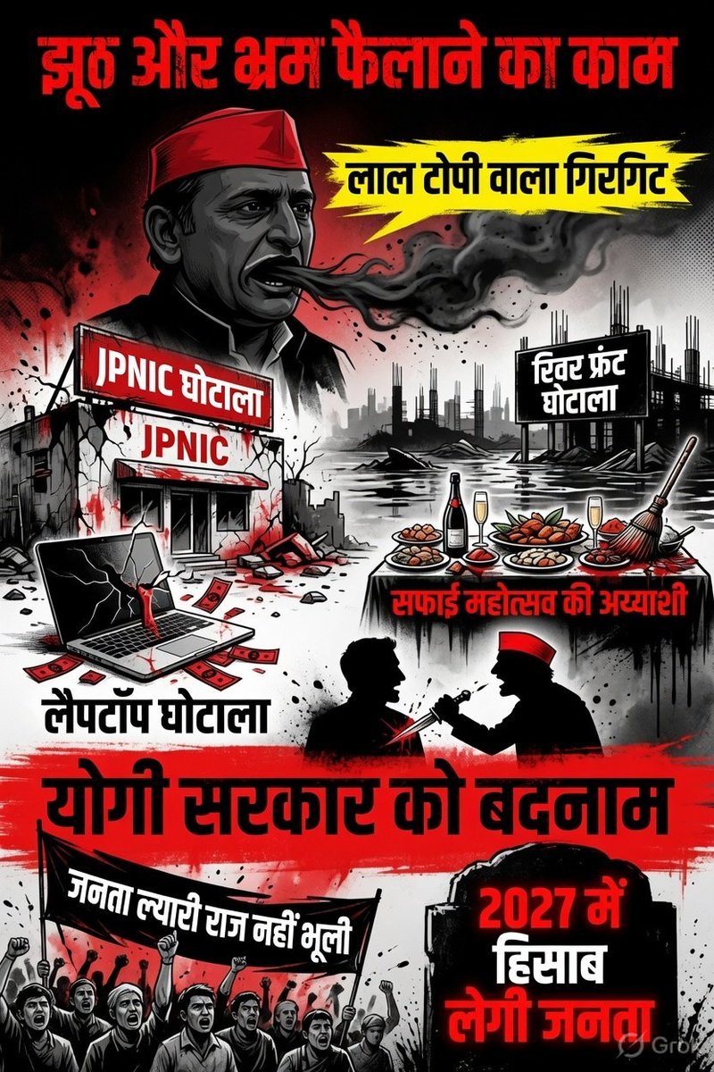 ShagunX_'s tweet photo. अखिलेश यादव पर सवाल सिर्फ बयानों के नहीं, उनके शासनकाल के रिकॉर्ड पर भी उठते रहे हैं।
जनता के सामने पुराने विवाद, परियोजनाओं पर उठे आरोप और शासन के दावे, सबकी यादें मौजूद हैं। लोकतंत्र में अंतिम फैसला जनता करती है। 2027 में भी वोटर काम, सुशासन, जवाबदेही और भरोसे के आधार पर अपना निर्णय देंगे।