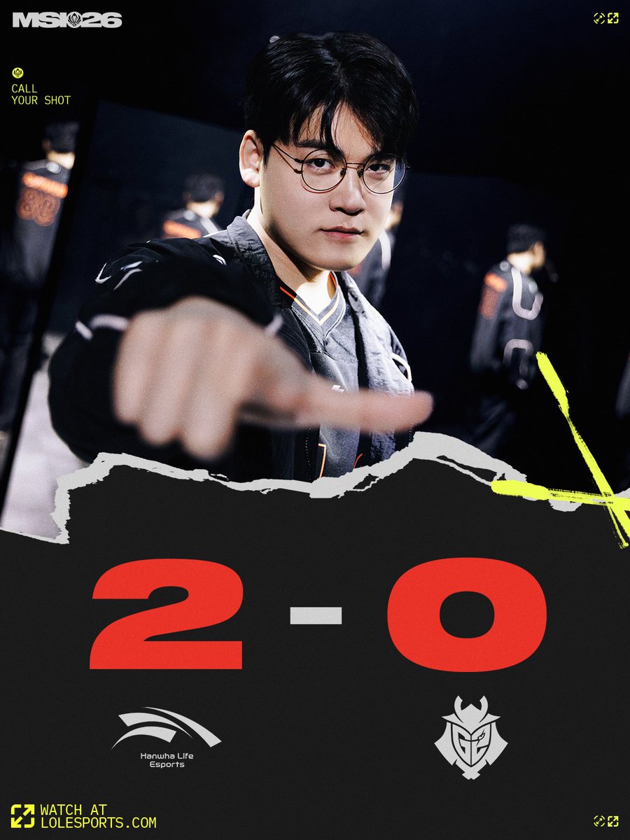 lolesports's tweet photo. MATCH POINT.

@HLEofficial dominate in game 2! https://t.co/EZJ2Mdn536