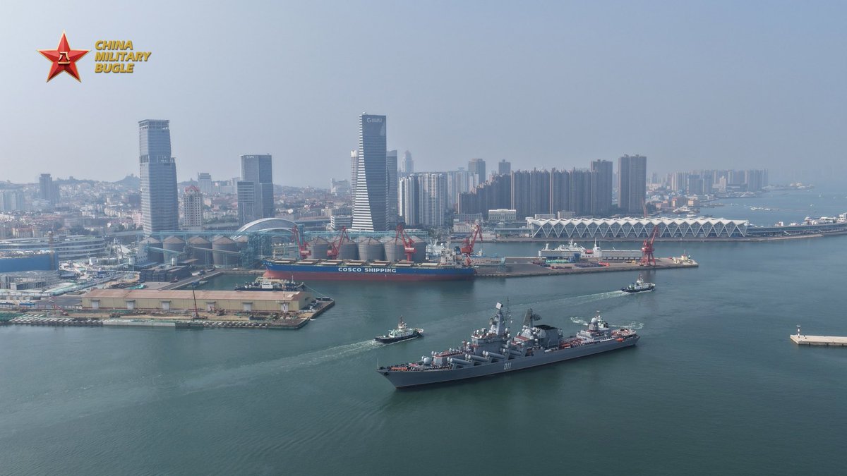 ChinaMilBugle's tweet photo. Chinese and Russian navies will hold the "Joint Sea-2026" naval exercise this month in waters and airspace near the Chinese port city of Qingdao in east China's Shandong Province.

Following the exercise, some forces from both sides will conduct a joint maritime patrol in relevant areas of the Pacific Ocean.

The exercise is part of the annual cooperation plan between the two militaries and is aimed at jointly responding to security challenges and safeguarding regional peace and stability.

#ChinaRussia #PLANavy #RussianNavy
#Qingdao #Pacific
#NavalExercise #JointSea2026 #MaritimePatrol 
#RegionalSecurity #BilateralCooperation