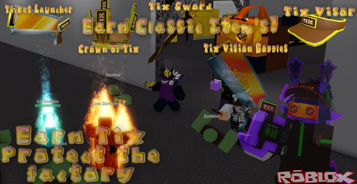 ZayaZX2012's tweet photo. #Roblox #RobloxDev @Roblox 
Roblox Classic Event part 2?
Work at a Tix Factory goal of the event Is to become a Tix Worker keep the Factory under control
Clock In: Step into the factory, secure the perimeter, and earn your title as an official Tix Worker. Keep the machines running to get paid!
Fortify Daily: Survive the night shift to upgrade your HP and Shields for the next morning.
and yes yes ofc the main part of the Roblox Event is you earn Classic Tix items hat's and some gear's back
listing of 5 Classic Tix item's
Ticket Launcher
Crown of Tix
Tix Sword
Tix Vision Goggles
Tix Visor