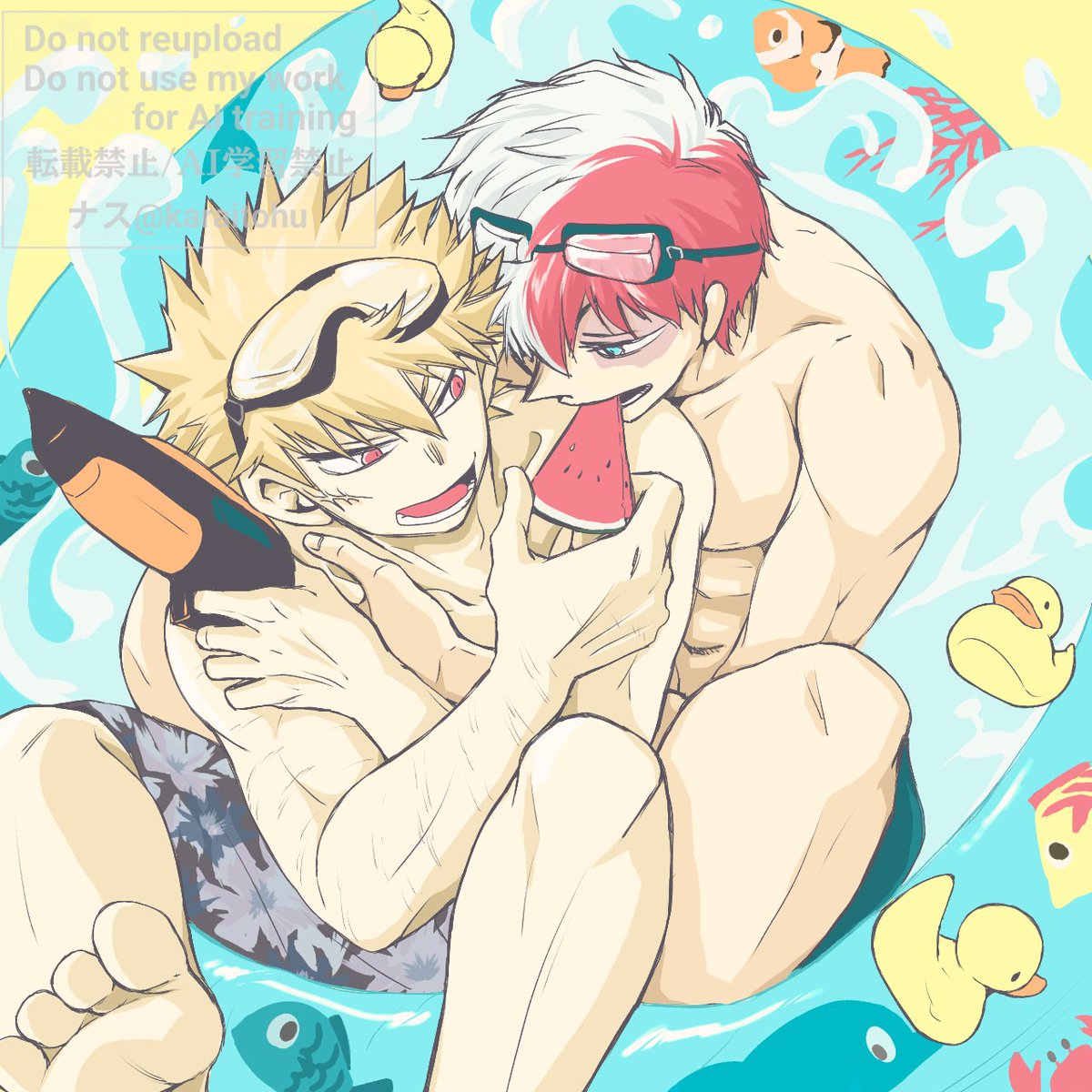 karaitohu's tweet photo. 轟爆ﾜﾝﾄﾞﾛﾗｲのお題「水遊び」お借りしました！ https://t.co/umZBDSLtm7
