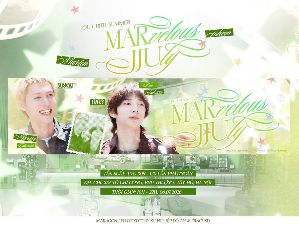 Hoonifiey's tweet photo. ternyata Marhoonist Viet ada Led project "MARvelous JJUly" Lucu bangettt 😭🤍🍀 https://t.co/RDvcFc1mTH