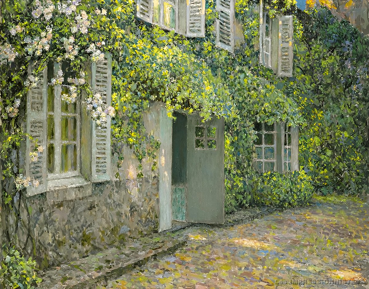 martinis2018's tweet photo. Henri Le Sidaner (1862-1939)
- La Maison en été, 1924, huile sur toile 
(Collection privée). https://t.co/F0ApsstuPM
