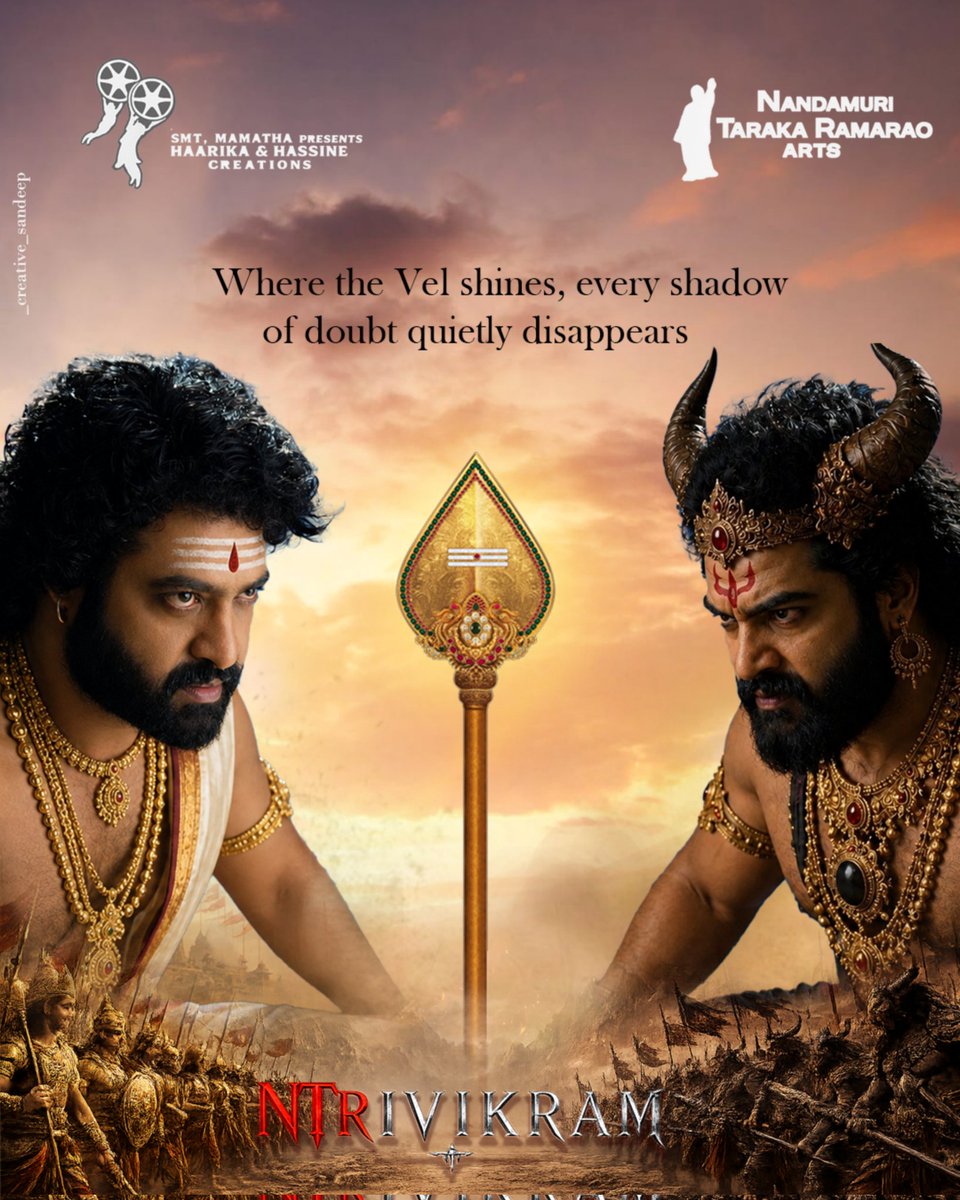 sandeepchallari's tweet photo. #NTRTRIVIKRAM poster made by me 
#gow #ntr #murugan https://t.co/m3yvmr1JTU