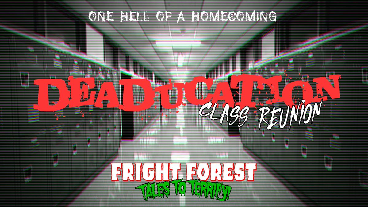 FrightForest's tweet photo. House Announcement - It's been 20 years since the class of 2006 graduated and they are back to celebrate and look back fondly on old memories, but an ancient artifact has unleashed demons who are now killing the former graduates. It's a homecoming from hell...quite literally. https://t.co/kMotQZeGWg