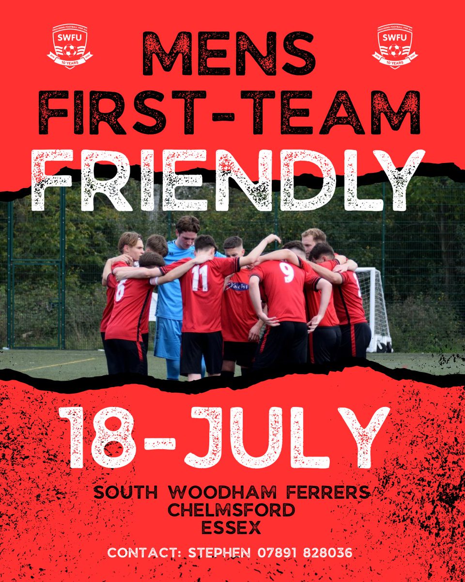 SWFU_official's tweet photo. Looking for a new club this season?

Our Men’s First Team are in pre-season action soon. If you’re ready to step into men’s football, come along and see what SWFU is all about.

Get in touch for more information. 

#SWFU #SquadBooster https://t.co/YBuxpcyJM5