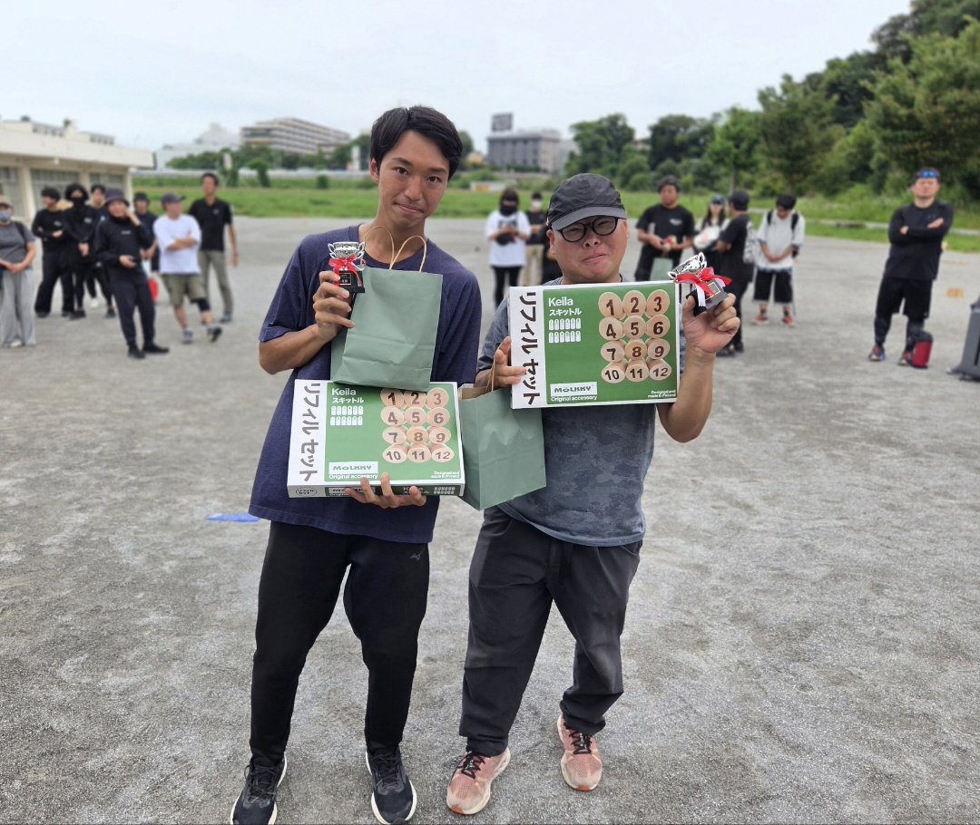 WoodEmperor's tweet photo. 【WE OPEN Mölkky Doubles CUP #1】
初の主催大会!
超ハイレベルな大会を制したのは、、、
(Emperorトーナメント)
🥇優勝:ロブロブなぼくたち
🥈準優勝:ルーム16
🥉3位:モすさっく
おめでとうございます🎉 https://t.co/g8HBnzbVO8