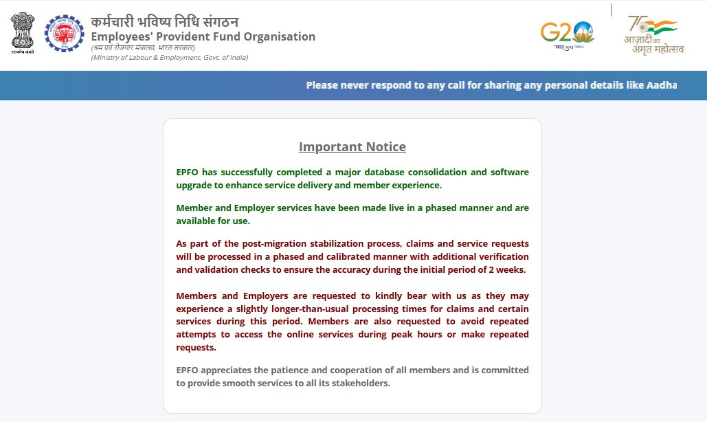 EvryPaisaMatter's tweet photo. Dear @officialepfo and @IncomeTaxIndia 
In absence of EPFO passbook, how are we supposed to do any interest calculation?
If we are not able to calculate interest, how are we supposed to file Income Tax correctly?

Was this EPF Portal in some ICU that it needs 2 weeks of stabilisation and recovery?

What are we supposed to do @nsitharamanoffc ?