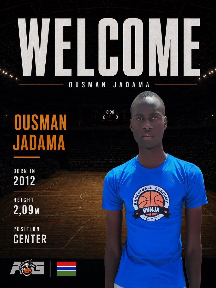AsesoriaGrande's tweet photo. Ousman Jadama (C - 2012 - 🇬🇲) joins AG.

Jadama is a very young Gambian player from the 2012 generation, with an impressive wingspan and boundless talent in the paint.

Welcome to our family. 🐺

Progreso no es suerte.

#OJ19 https://t.co/8vhLKMiHNq