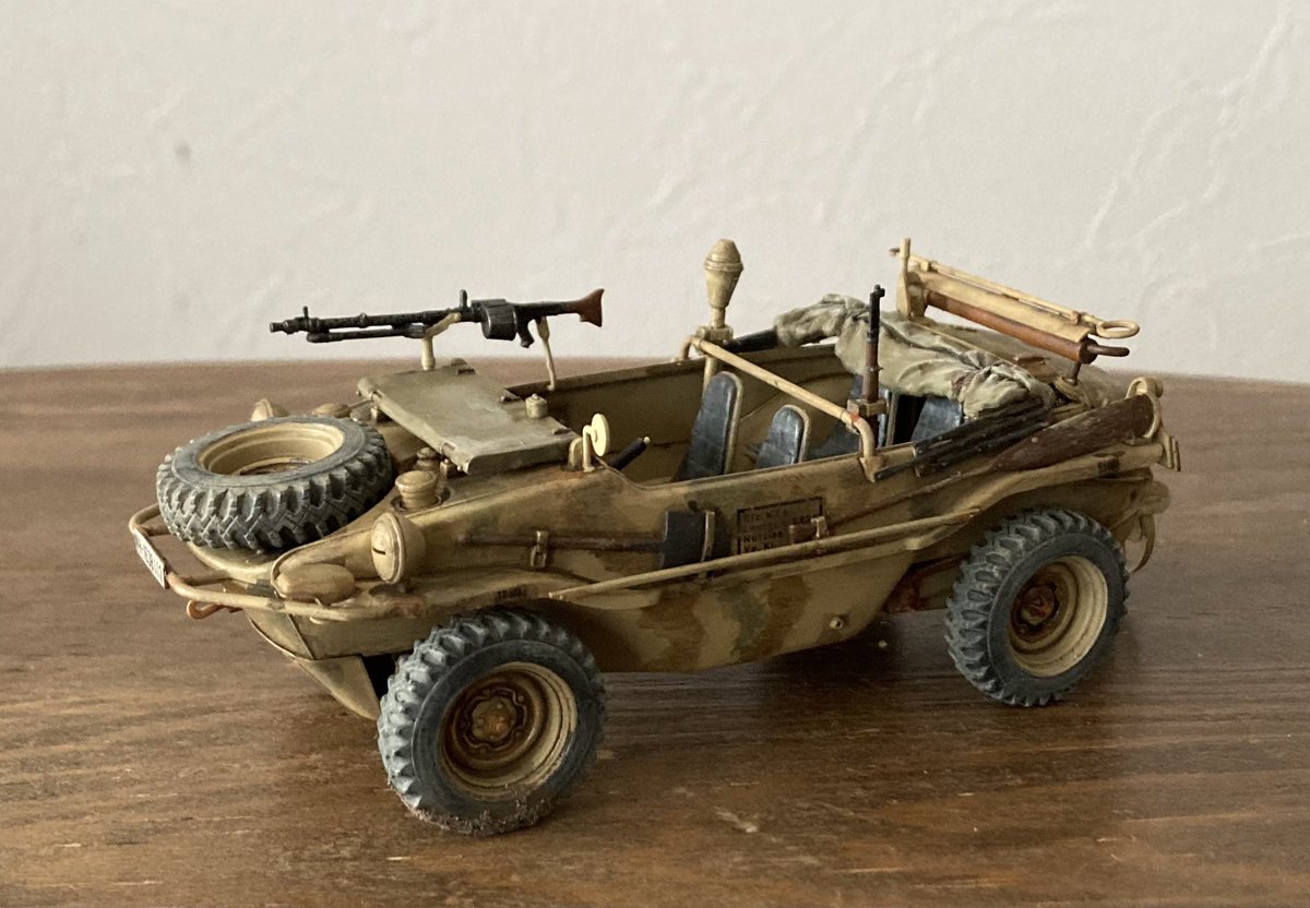 タミヤ 1/35 シュビムワーゲン、とりあえず車両だけ完成しました