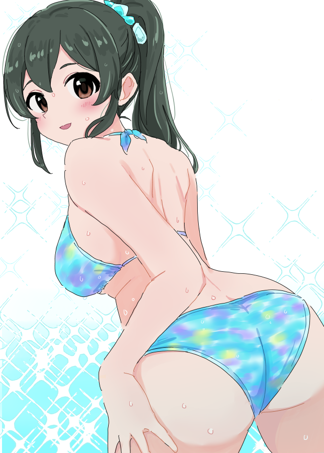 roonyan's tweet photo. ﾋﾞｷﾆの日なので👙💙✨ソシャゲビキニ絵といえばいまだにｽﾌﾟﾗｯｼｭﾏｰﾒｲﾄﾞ大石泉の衝撃を超える出会いはないですね…さすがにコラボPC絵に採用はされませんでしたが。ちなみにちゃんと買いましたコラボいずみんPC…💙💙💙 https://t.co/lDjqig8T3f