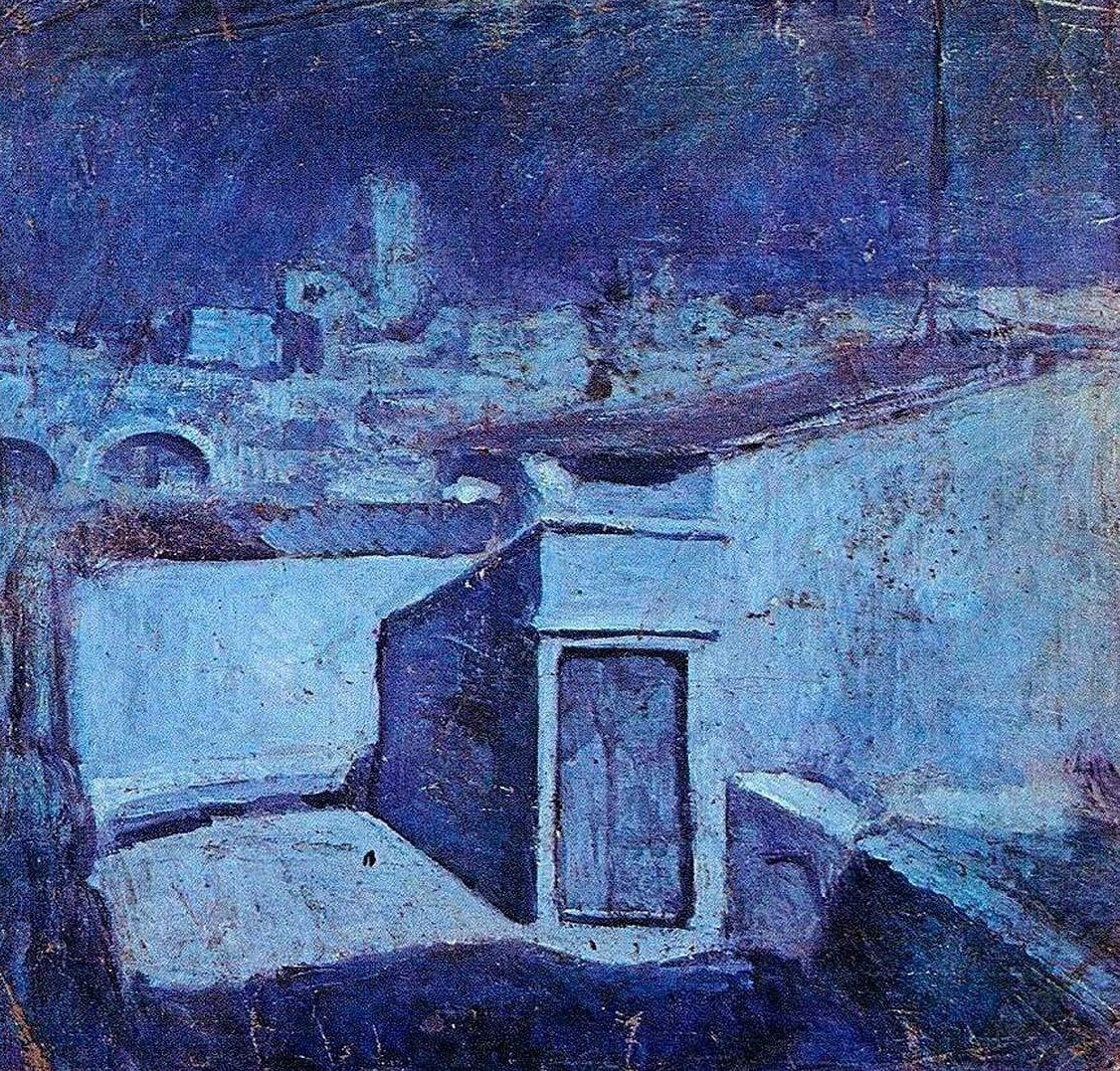impression_ists's tweet photo. Pablo Picasso, The Roofs of Barcelona in the Moonlight https://t.co/WrWIUIUZ8W