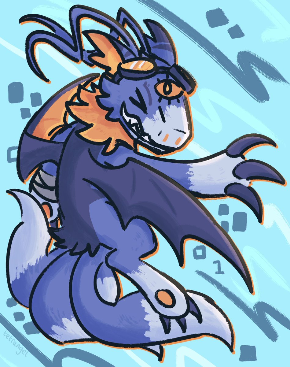 tetrangel's tweet photo. #artfight attack for digimon ! https://t.co/9iMQU1Kwo0
