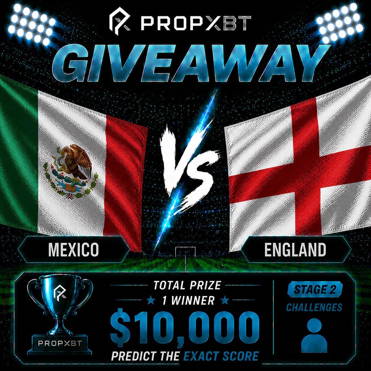 propxbtcom's tweet photo. 🇲🇽 Mexico vs England 🏴󠁧󠁢󠁥󠁮󠁧󠁿

1 trader will win a FREE $10K Stage 2 Challenge. 🏆

Predict the exact score 👇

Get it right. Win the challenge. 📈

✅ Follow @propxbtcom 
✅ Like + Repost https://t.co/QlOtUQPZIe