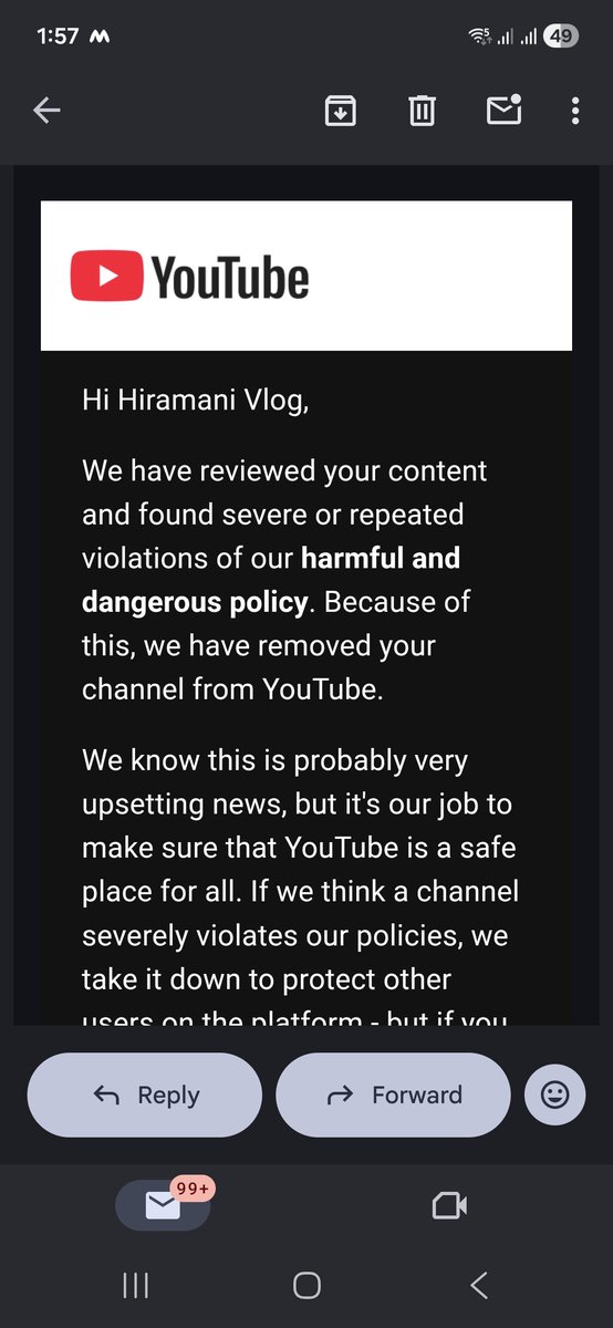 hira_deka's tweet photo. @TeamYouTube 
Hello Youtube please check my case. Youtube terminated my channel without any stike and without any valid reason . Channel name is Hiramani vlog.
I make only vlog and travel videos. 
I lost my 7 years hard work.Please review again by human, consider it is an error. https://t.co/azFjloZXgR