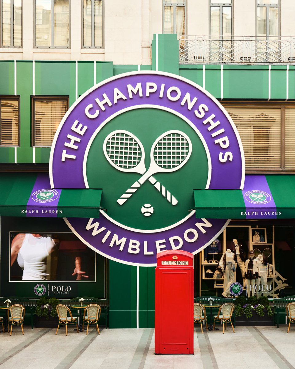 RalphLauren's tweet photo. The Championships on New Bond Street.

The Ralph Lauren flagship’s façade transforms in celebration of Polo Ralph Lauren returning as the Official Outfitter of @Wimbledon.

Visit the London flagship to discover the capsule collections.

#RLTennis #Wimbledon https://t.co/RJ4GOVF42w