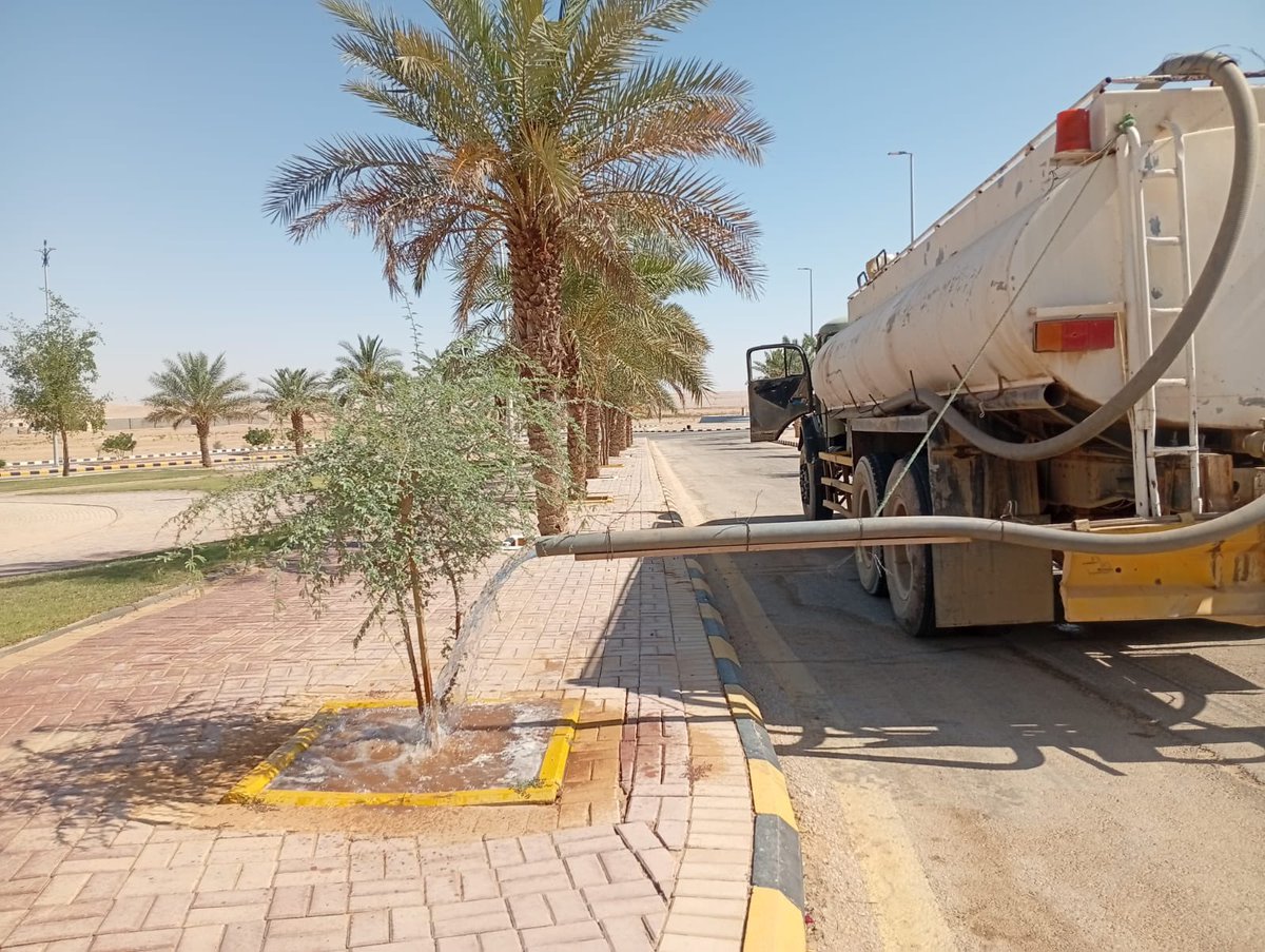 ummkhonsar's tweet photo. ضمن جهودها المستمرة في العناية بالمرافق العامة، تواصل بلدية أم خنصر تنفيذ أعمال سقيا الأشجار في القرى التابعة؛ للمحافظة على استدامة الغطاء النباتي والارتقاء بالمشهد الحضري.

#بلدية_أم_خنصر
#أمانة_منطقة_الحدود_الشمالية https://t.co/8H7wwmV1E3
