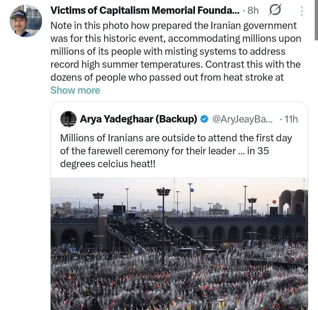Nadi2120's tweet photo. @jacksonhinkle It will show a rapidly declining empire against a proud and growing nation.

#WeMustRise
#MartyrKhamenei https://t.co/4TSn1BceCg