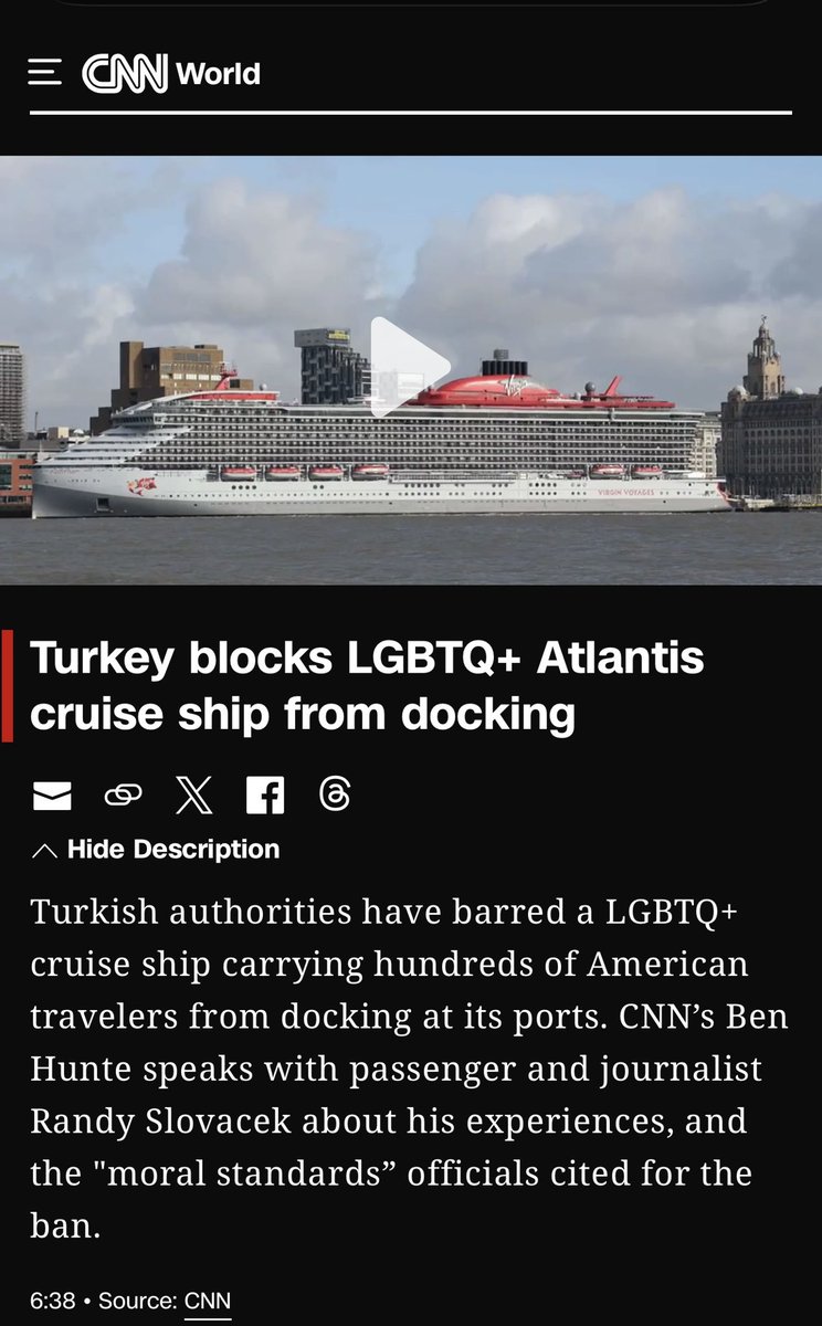 Niall_Boylan's tweet photo. You would imagine the cruise organiser and event promoter knew long before setting sail that Turkey has well known laws and moral objections regarding LGBTQ+ events. Whether you agree or disagree with Turkey’s position, none of this should have come as a surprise. It does raise the question of whether attempting to dock there was less about expecting permission and more about generating headlines and publicity.