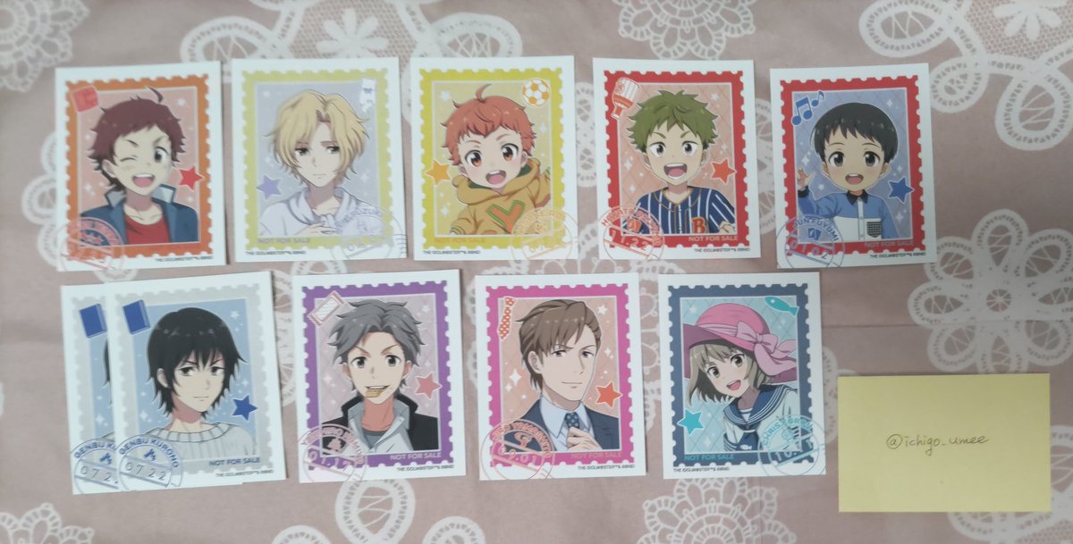 ichigo_umee's tweet photo. 【交換】
SideM リメショ 切手風ステッカー
アニメイト フェア

譲：輝 圭 悠介 隼人 旬 玄武 幸広 次郎 クリス

求：恭二 ×2

郵送交換希望
検索からでもお気軽にお声掛けください https://t.co/wzQMyHdeNv