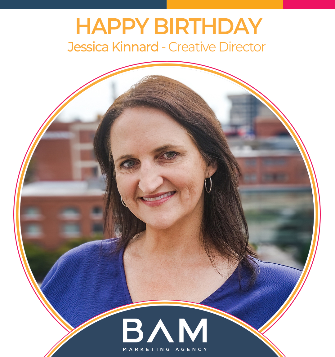 BAMMarketingSTL's tweet photo. 🎉 Join us in wishing a very Happy Birthday to our incredibly talented, kind and always-hilarious Creative Director, Jessica Kinnard! 🎂

We're grateful for your creativity, positivity and all the laughs you bring to the team. Wishing you the happiest birthday! 🥳🎈 https://t.co/OB4vt4gKpm