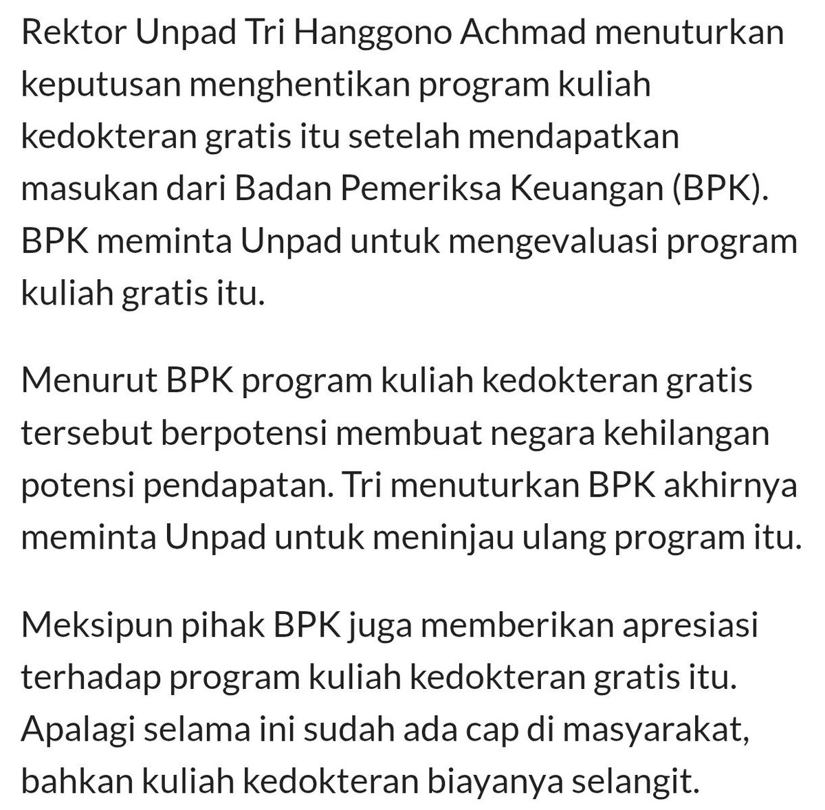lutfithe13th's tweet photo. Gimana ceritanya Kemenhan bikin FK gratis nggak ada masalah, tapi kalo FK PTN sipil dibuat gratis BPK mempermasalahkan karena "negara kehilangan potensi pendapatan"? 

https://t.co/ROZVn1wYjo https://t.co/FH1xZf6Ksk