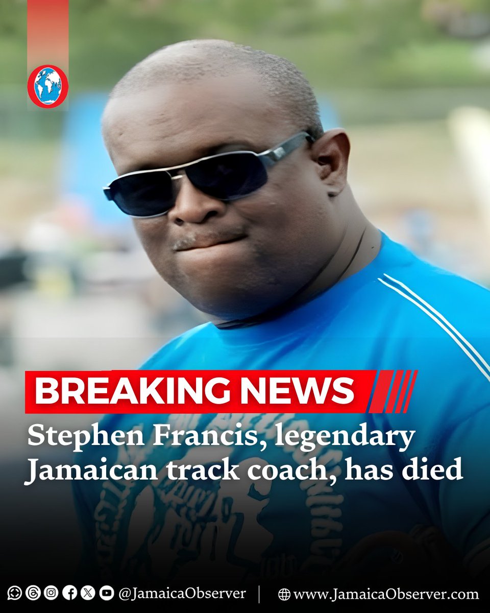 JamaicaObserver's tweet photo. Legendary Jamaican track and field coach Vincent Stephen “Franno” Francis, one of the central figures behind the country’s golden era in athletics, has died after a period of illness.

He celebrated his 64th birthday on July 3.
https://t.co/2Yi2QTWA5a https://t.co/R3kxqkxzDB