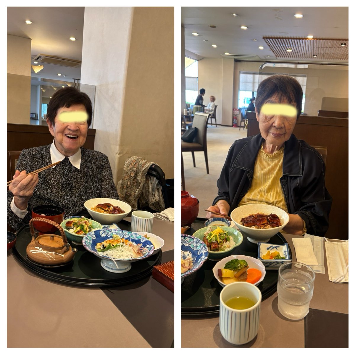 carrefour_inami's tweet photo. 有料老人ホームの皆さんでランチにお出かけ🍽️いい雰囲気のレストランに合わせて皆さんもオシャレして行きました✨素敵な器に盛られたお料理を味わいながらおしゃべりにも花が咲きました😆
帰りにお買い物へも寄り、目移りしつつもお好きな品物をじっくり選びました😊
#カルフール印南　#ランチ　#有料 https://t.co/phicChjRz3