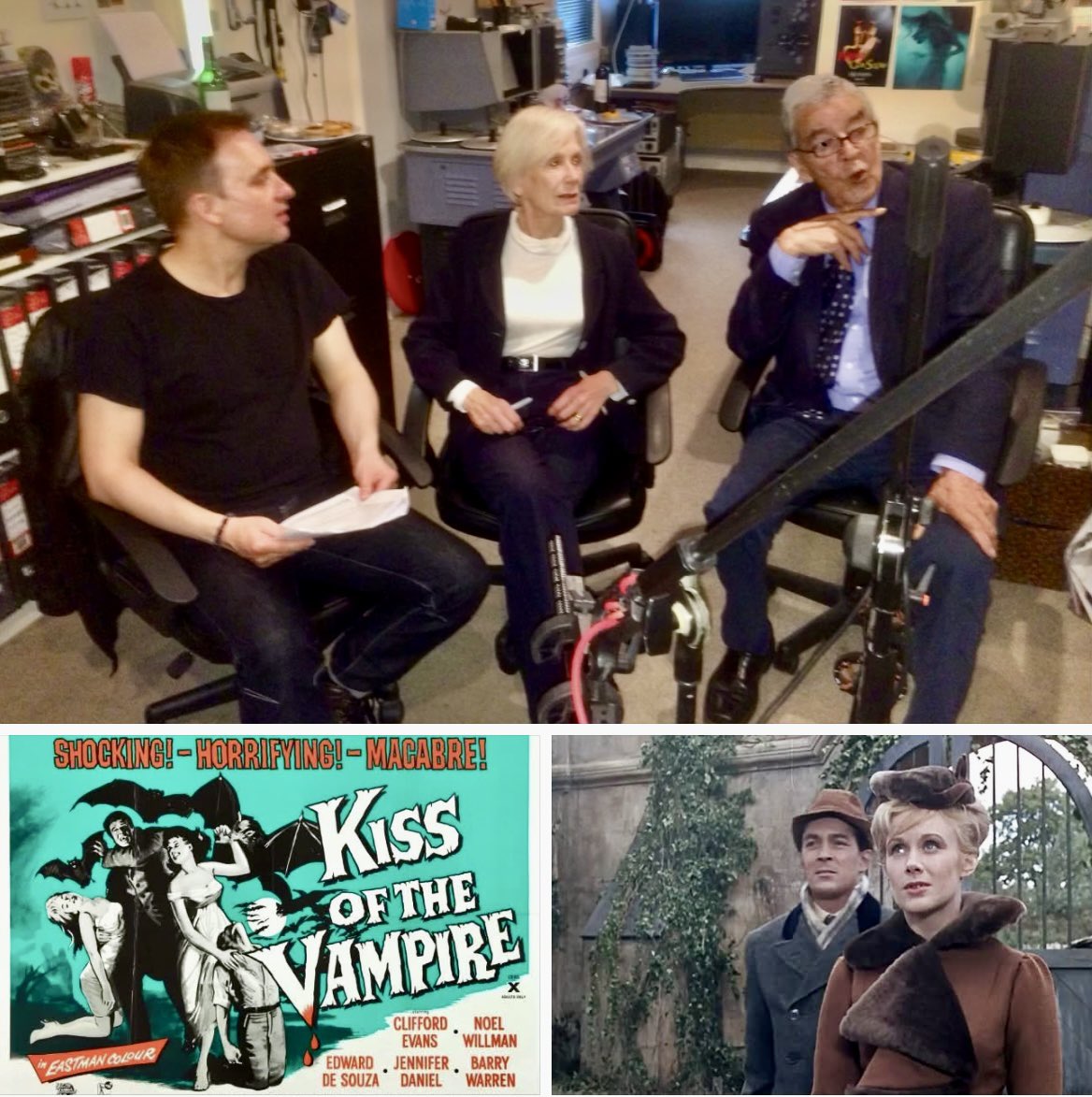 irvingact3's tweet photo. Came across some lovely reviews of the Blu Ray commentary I moderated of #HammerFilms 1963 #KissoftheVampire It was such joy to spend a few hours at #PinewoodStudios in September 2014 with the wonderful late Jennifer Daniel & Edward de Souza (stars of kiss) Edited by Jim Groom. https://t.co/S6cXmj68bz