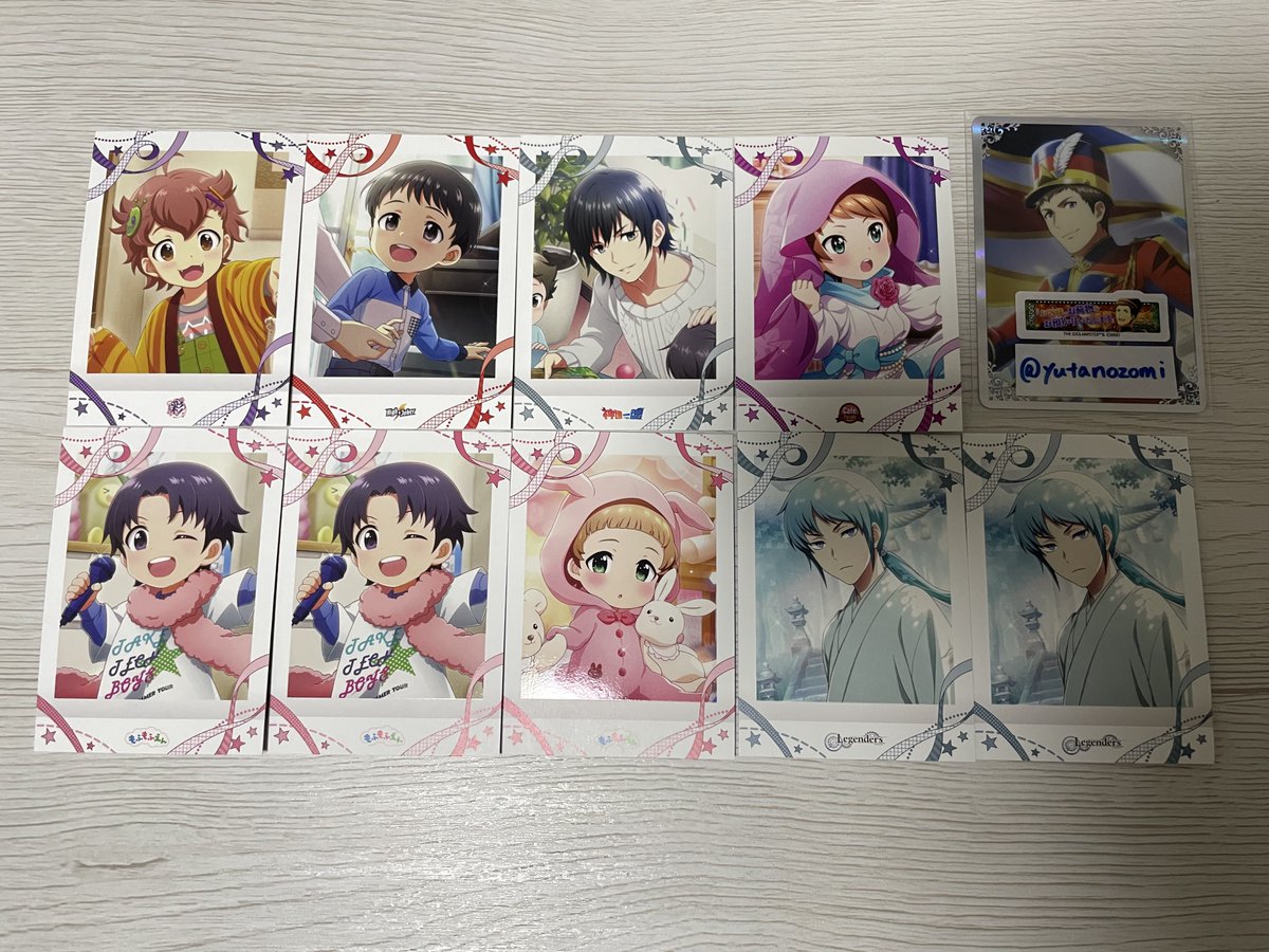 yutanozomi's tweet photo. SideM ぱしゃこれ 10弾 交換

【譲】キリオ 旬 玄武 咲 直央 かのん 雨彦
【求】
誠司 朱雀 次郎 輝 英雄 龍 荘一郎 道流 クリス 鋭心
※優先度は特にありません。

・最低2枚〜
・雨彦は直央同数含む4:4のみ

郵送
条件が合いましたらお気軽にお声掛けください。 https://t.co/rpro5qhsAP