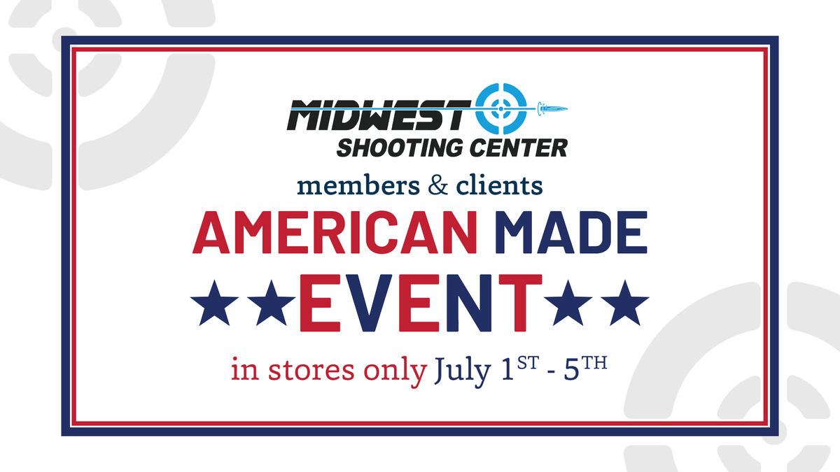 MidwestShooting's tweet photo. Last chance! 
Today’s the final day to enjoy our American-made specials - stop in and celebrate with us before it’s over! Check out everything on sale: https://t.co/kNhgFe8AON https://t.co/jxgBkH45Nu